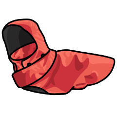 Red raincoat