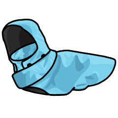 Blue raincoat